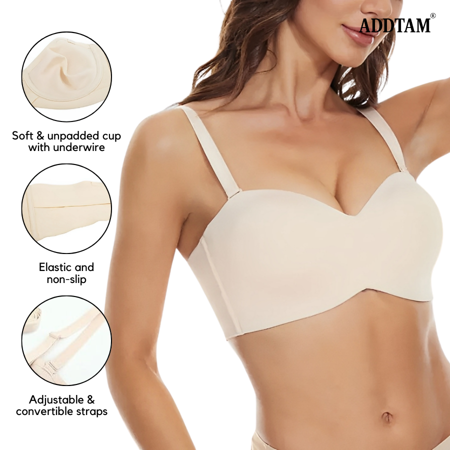 ADDTAM® Full Support Non-Slip Convertible Bandeau Bra