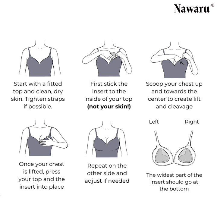 Nawaru® Double-Sided Sticky Bra Inserts