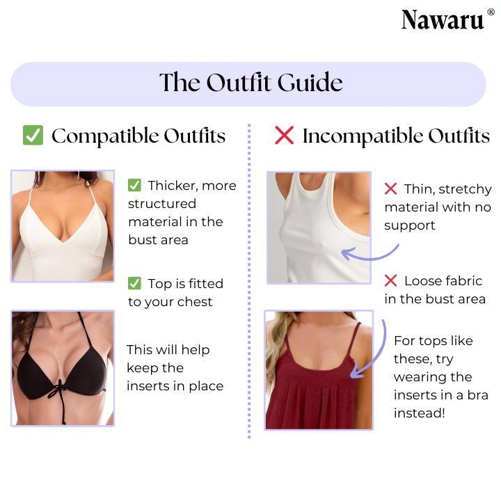 Nawaru® Double-Sided Sticky Bra Inserts