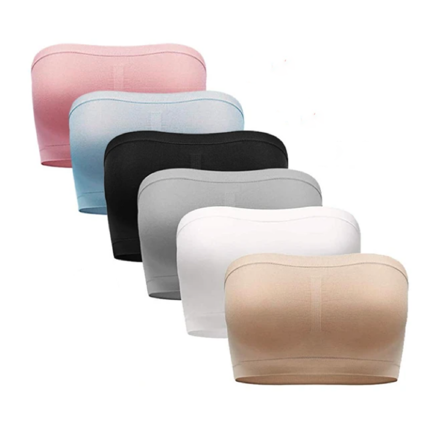 Nawaru® Seamfree Full Supportive Rib Bandeau Strapless Bra