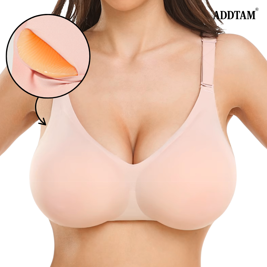 ADDTAM® Wireless Mastectomy Bra with Pockets for Prosthesis