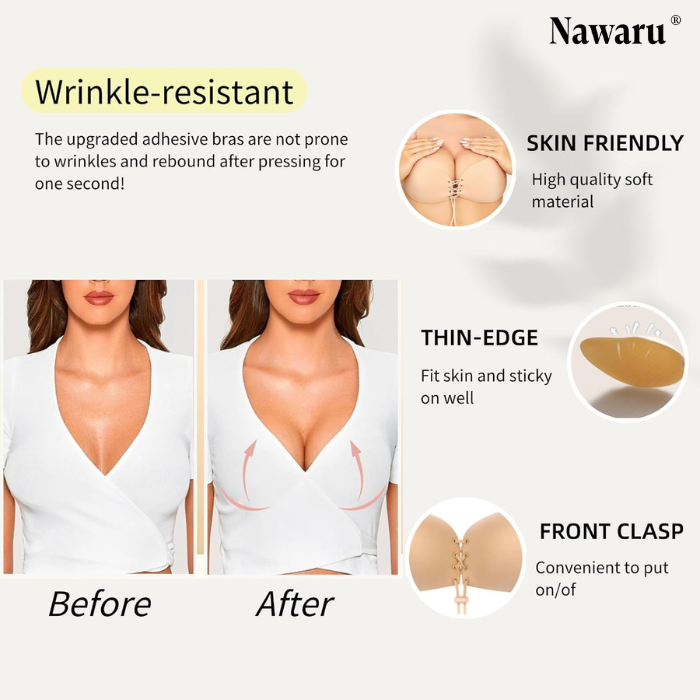 Nawaru® Drawstring Adhesive Push-Up Bra