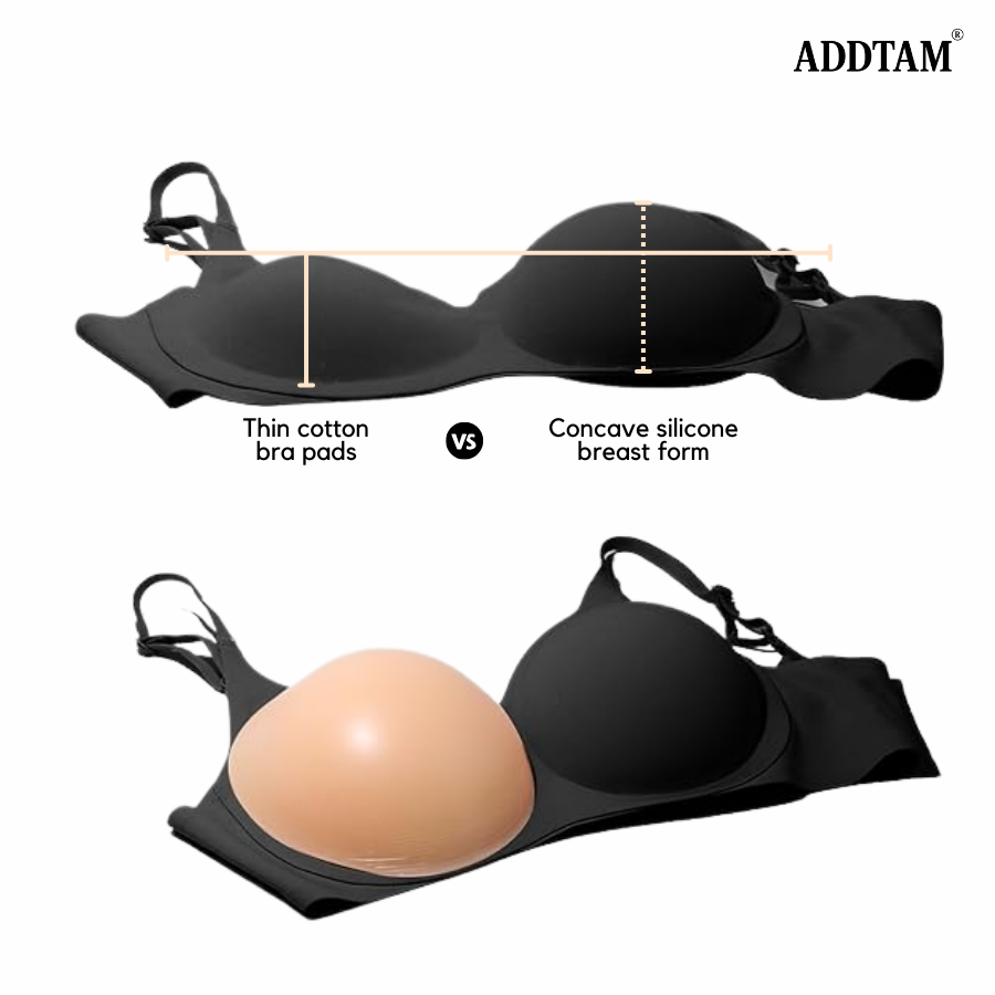 ADDTAM® Wireless Mastectomy Bra with Pockets for Prosthesis